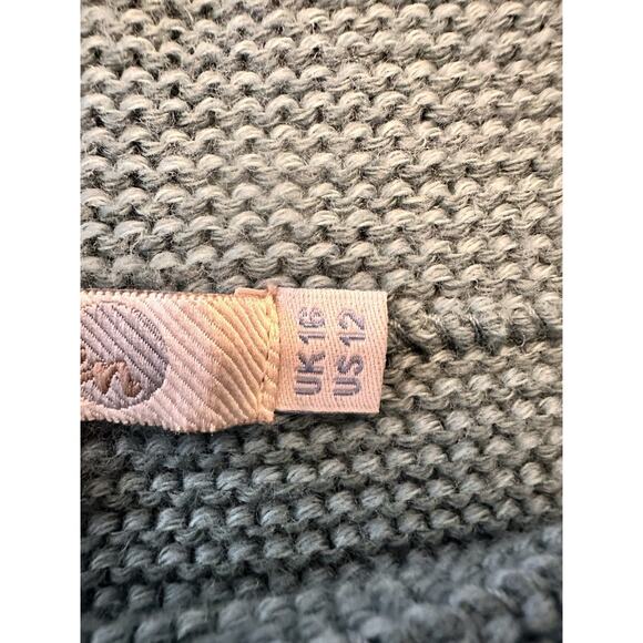 Boden Chunky Knit Size 12 Sweater Wool Blend Thick Heavy Retro Blue Warm - Picture 4 of 12